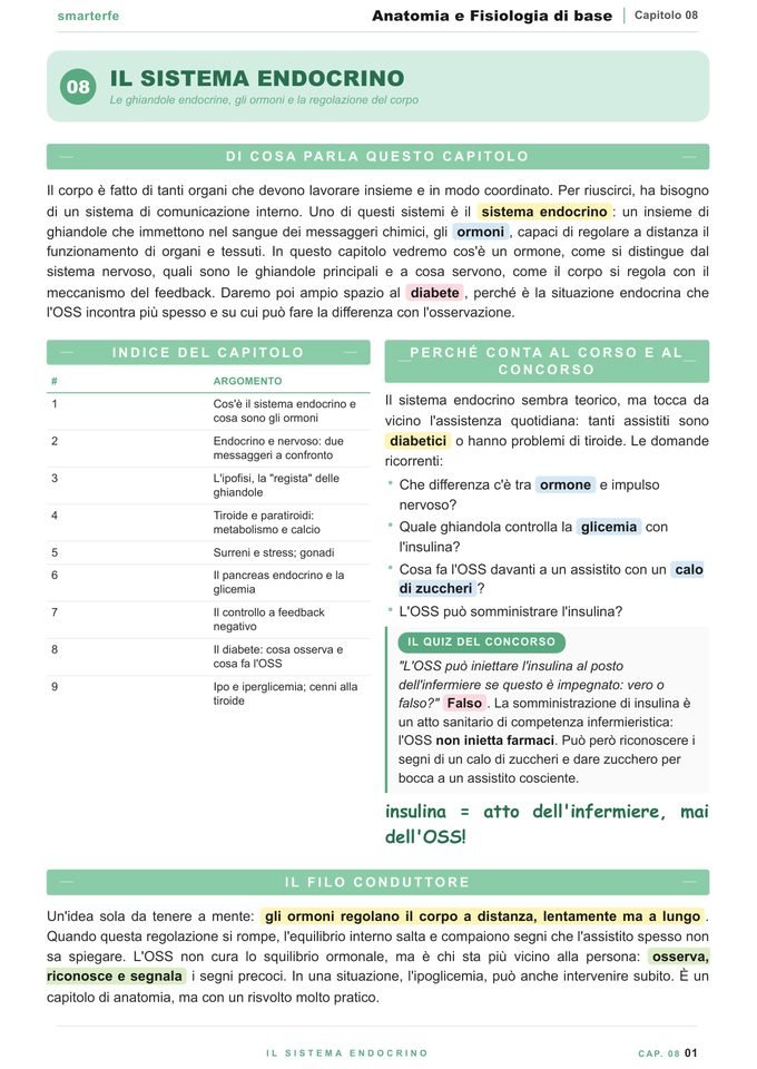 Pagina del Manuale Anatomia e Fisiologia: il sistema endocrino