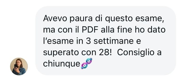 Messaggio di una studentessa