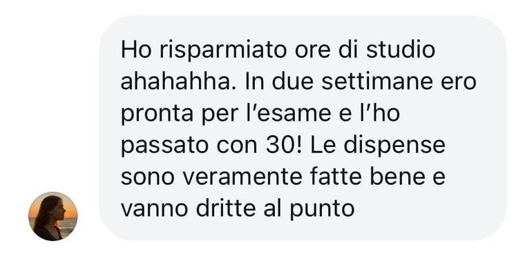 Messaggio di una studentessa