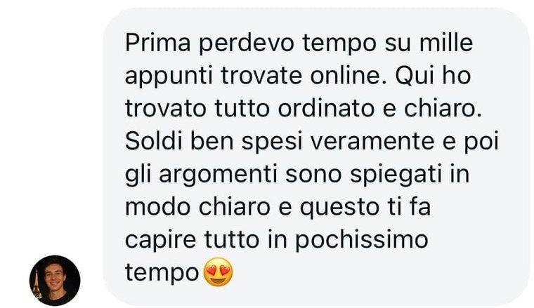 Messaggio di uno studente