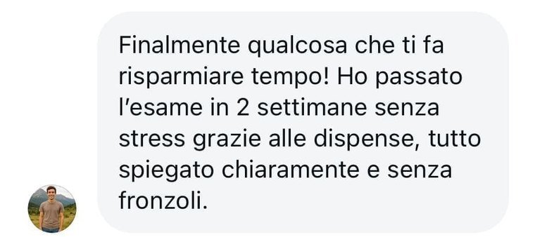 Messaggio di uno studente