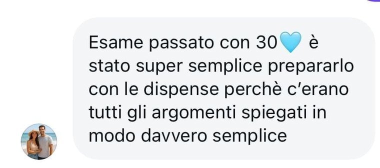 Messaggio di una studentessa